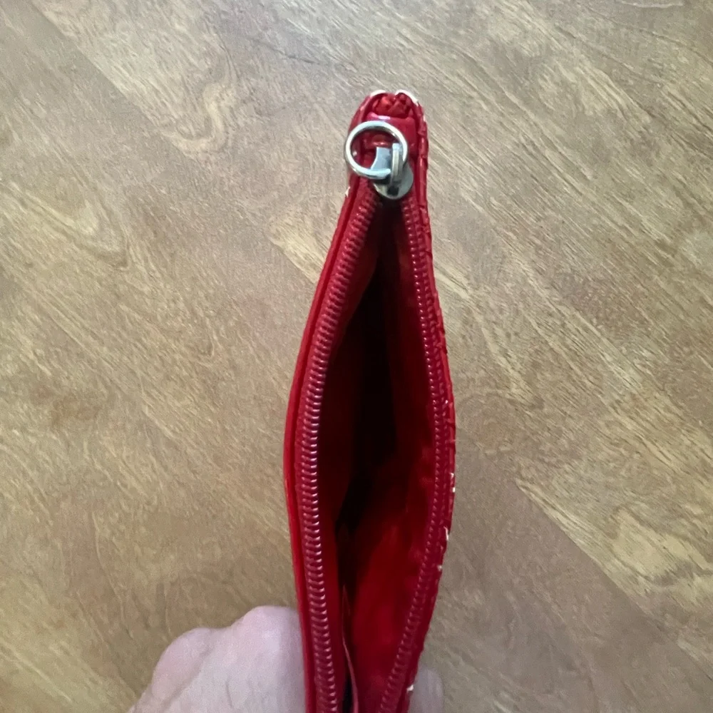 Express Glossy Red Quilted Wristlet